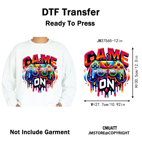 12in Street Heat Urban Chill Streetwear Man Hip Hop Animal Iron on DTF Thermal Transfer Stickers Ready to Press for Clothes Bags