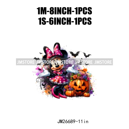 Wholesale Cartoon Character Pumpkin Halloween Scary Vibes Thermal Logo DTF Iron On Transfer Stickers Ready To Press For Clothing