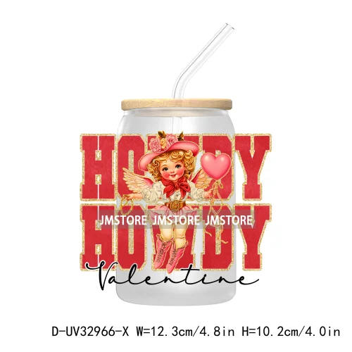 Coquette Valentine Heart Love XOXO Valentine's Day UV DTF Transfer Stickers Decals For Libbey Cold Cups Mugs Tumbler Waterproof