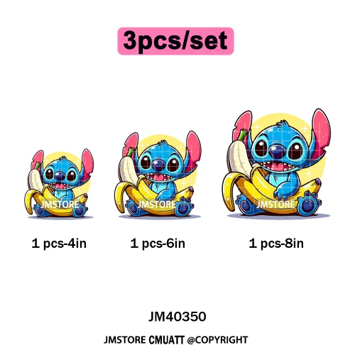 Trendy Cartoon Animal Characters Lover Cold Peel Logos Iron on DTF Washable Transfers Stickers Ready to Press for Hoodies Bags