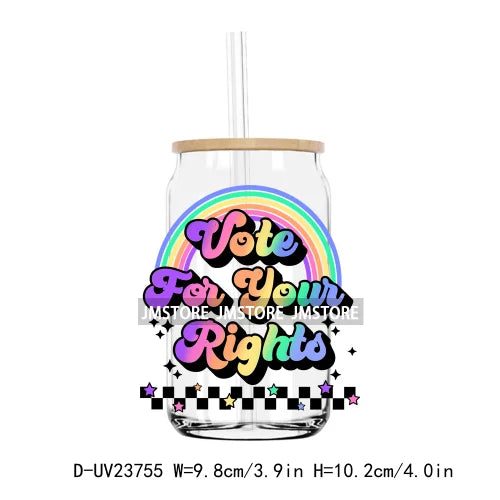 Retro Rainbow Butterfly Pride UV DTF Transfer Stickers Decals For Libbey Cold Cups Mug Tumbler Custom Waterproof Logo Proud Mama