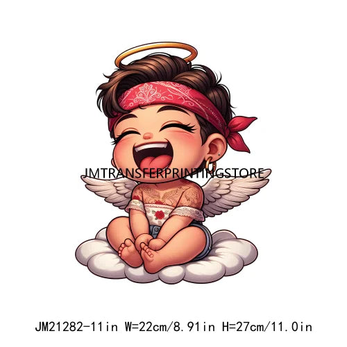 Cute Baby Angel Concha Valentine Kids Lovely Iron On DTF Transfers Printing Stickers Ready To Press For Hoodies