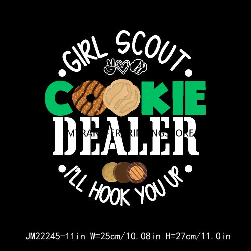 Funny In My Girl Mom Scout Cookie Era Print Logo Cookie Moms Girls Club Iron On DTF Transfer Stickers Ready To Press For Clothes