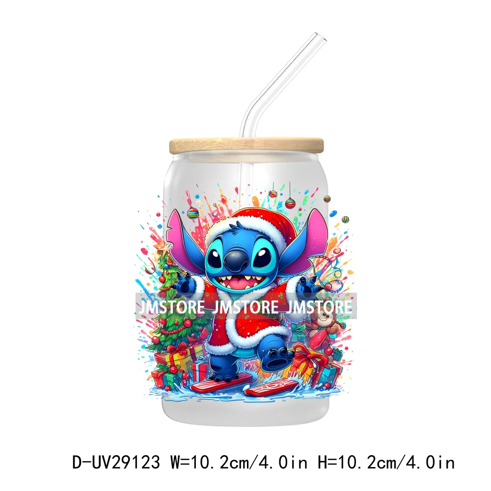 Christmas Vibes Cartoon Mouse Friends UV DTF Transfer Stickers Decals For Libbey Cold Cups Mugs Tumbler Labels Magical Kingdom