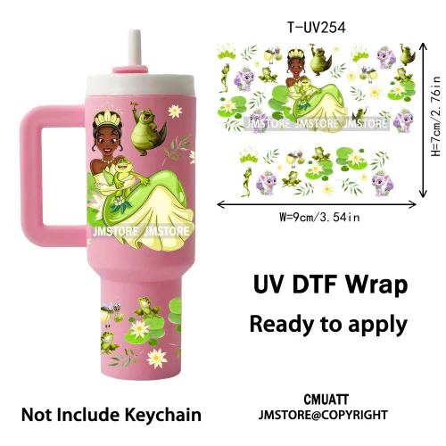 Cute Cartoon Princess Friends Wholesale Bulk UV DTF Wraps Ready To Apply Transfer Stickers Waterproof For Mini Tumbler Keychain