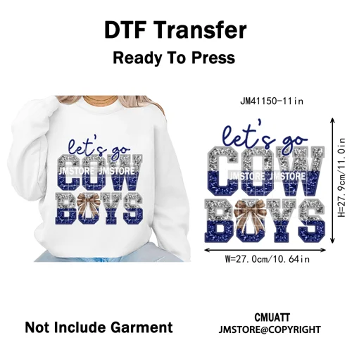 Faux Glitter Leopard Game Day American Football Sport Coquette Iron on Washable DTF Transfer Stickers Ready to Press for Clothes