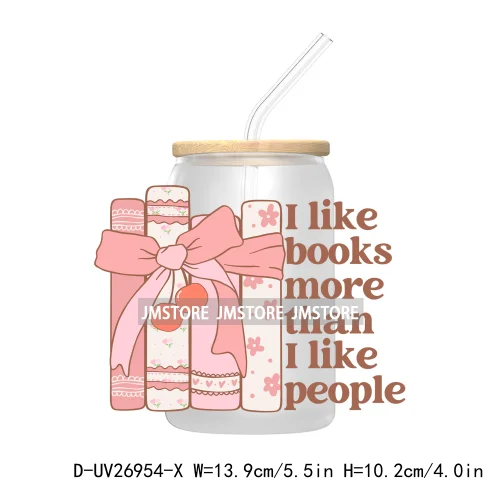 Bee A Book Warm 16OZ UV DTF Cup Wrap Transfer Stickers Custom Labels Waterproof Logo For Libbey Glass Can Motivational Saying