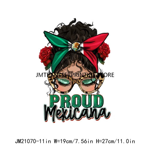 Mexican Chicana Mama Daughter Son Decals Proud Latina Mamacita Chingona Heat Transfer Stickers Ready To Press For T-shirts Bags