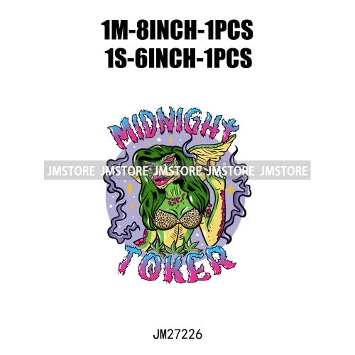 Cartoon Halloween Season Let's Go Ghouls Burn Sage Not Witches Spooky Vibes DTF Iron On Heat Press Transfer Stickers For Clothes