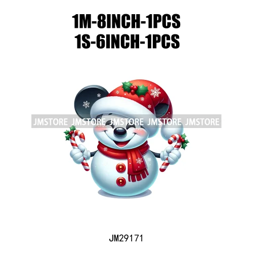 Special Delivery Characters Cartoon Santa Claus Christmas Gift Iron On DTF Transfers Stickers Ready To Press For Clothes