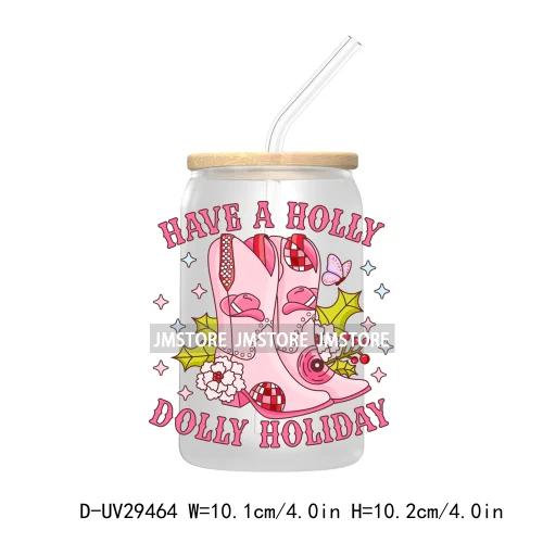 Dead Inside But It's Christmas UV DTF Transfer Stickers Decals For Libbey Cold Cups Mugs Tumbler Trendy Label Gingerbread Season