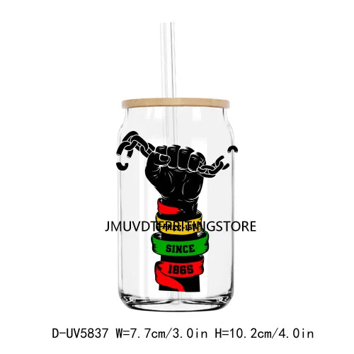 We Are Black History Afro Girl Boy UV DTF Transfer Sticker Decal For Libbey Cold Cups Mug Tumbler Waterproof DIY Logo Juneteenth