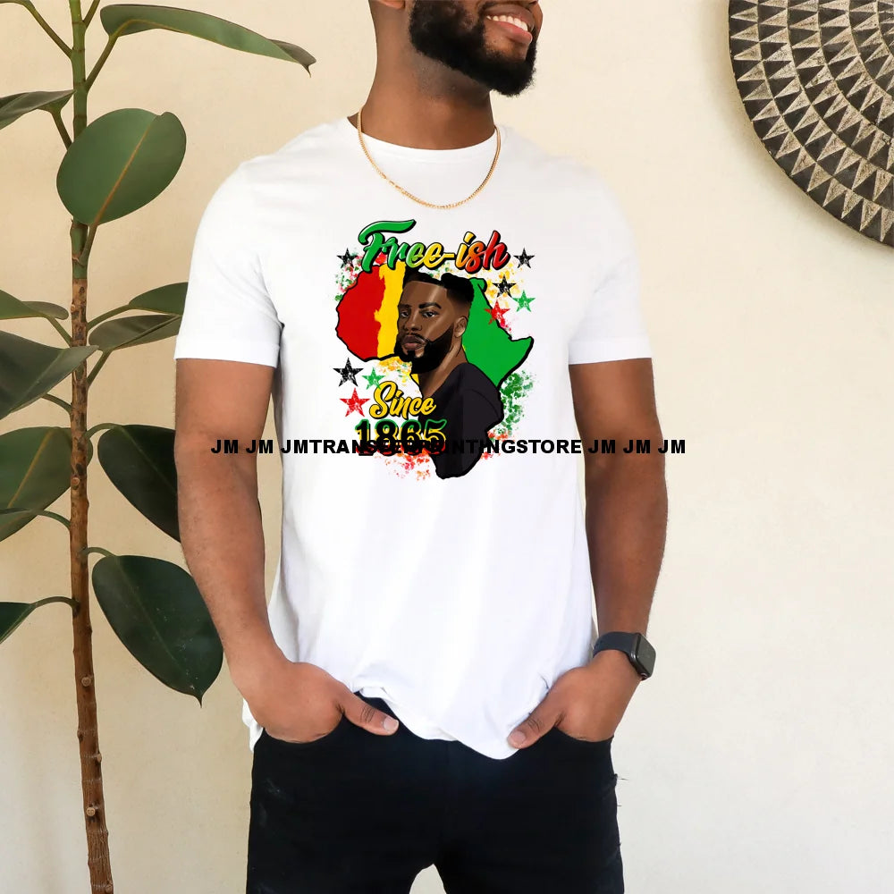 Steppin into Juneteenth Vibes Black History Independence Day Iron on DTF Heat Transfer Stickers Ready to Press for T-shirts Bags