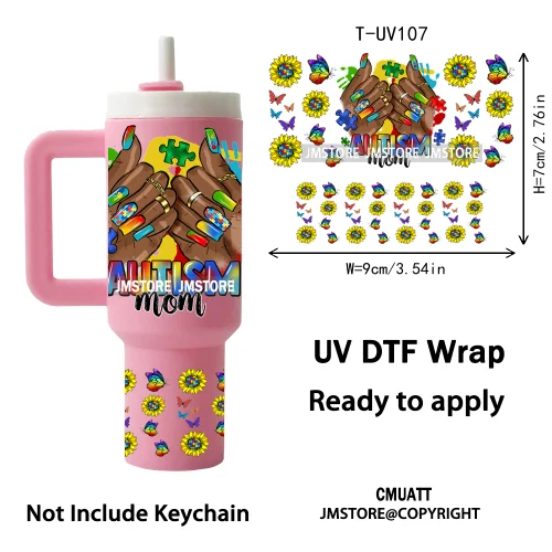 Black Mom Queen Afro African Custom UV DTF Stickers Print Tumbler Wraps Ready to Transfer Waterproof For Mini Tumbler Keychain