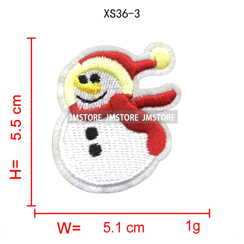 Merry Christmas Ho Ho Ho Santa Candy Canes Celebrate Festive Embroidery Appliques Iron on Sequins Patches for Sweatshirt Bags