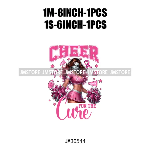 Pink Breast Cancer Survivor Don't Let Sisters Fight Cancer Alone Cheer For Cure Iron On DTF Transfers Stickers For Sweatshirts