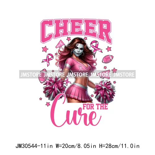 Pink Breast Cancer Survivor Don't Let Sisters Fight Cancer Alone Cheer For Cure Iron On DTF Transfers Stickers For Sweatshirts