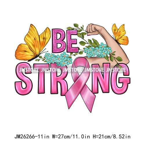 Faith Hope Love In October We Wear Pink Fight Breast Cancer Survivor Queen DTF Iron On Heat Press Transfer Stickers For Clothing