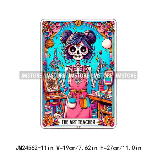 Funny Mexican Evil Eye Chismosa La Chigona Latina Skeleton Tarot Card Logos Iron On DTF Heat Press Transfer Stickers For Clothes