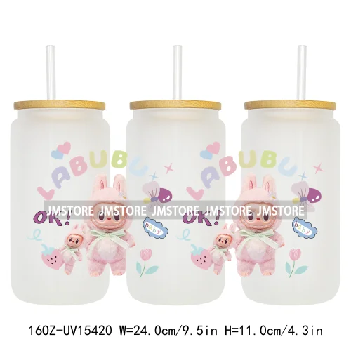 Anime Cartoon Dolls Character UV DTF Stickers Ready to Transfer Cup Wrap Custom Print DIY Craft For Libbey Glass Can Mug Tumbler
