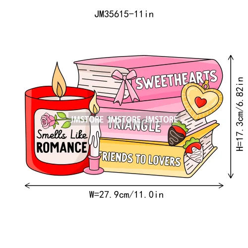 Smells Like Dark Romance Book Club Bookish Positive Quotes Iron on DTF Washable Transfers Stickers Ready to Press for Clothing