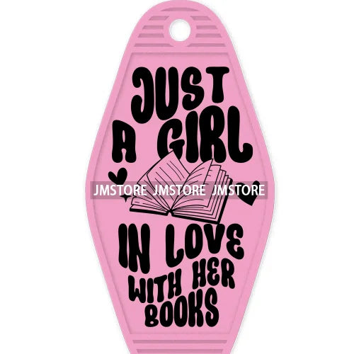 Just One More Chapter Reading Books High Quality WaterProof UV DTF Sticker For Motel Hotel Keychain Book Club