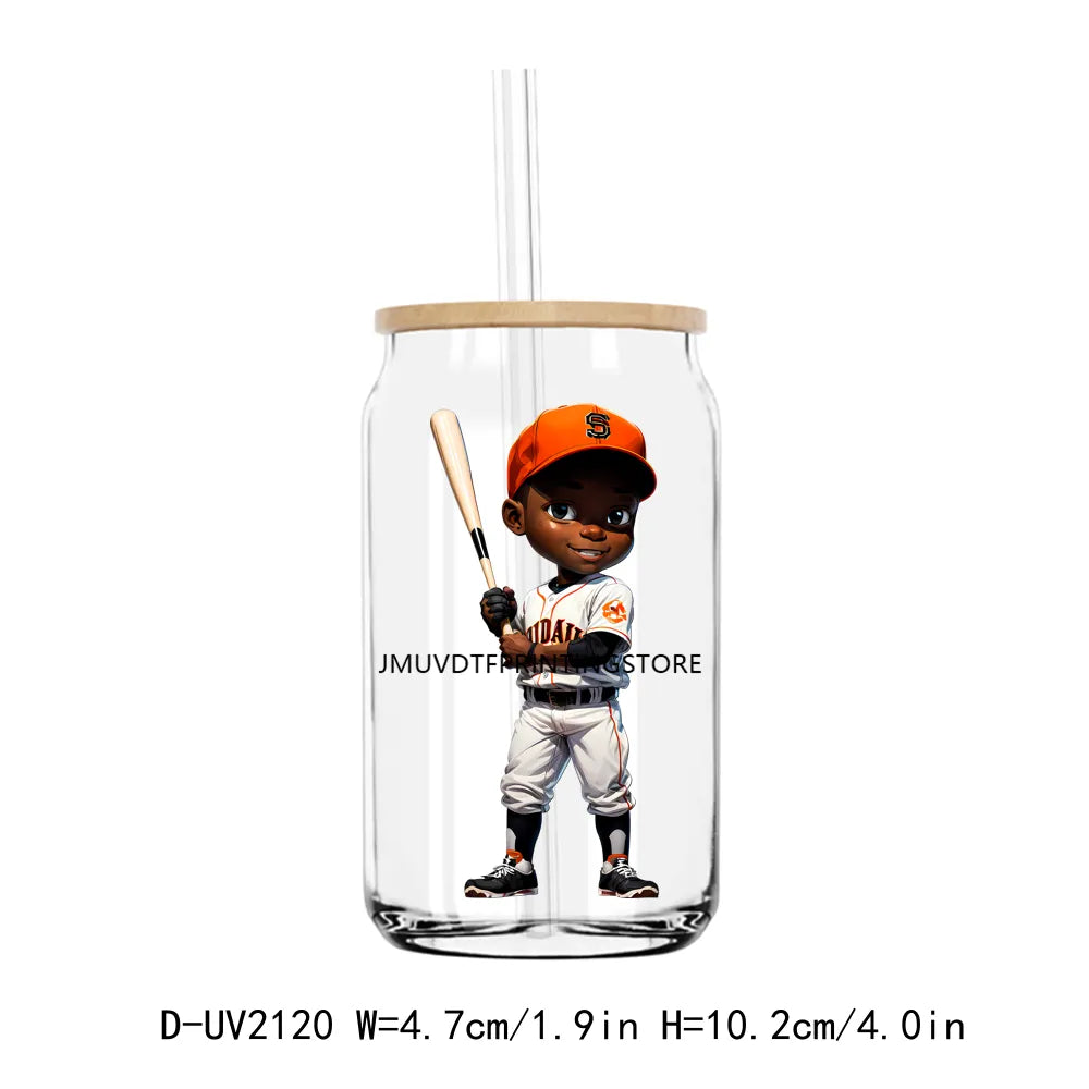 Baseball Football Sport Boy UV DTF Transfers Stickers Decals For Libbey Cold Cups Mugs Tumbler Waterproof DIY Craft