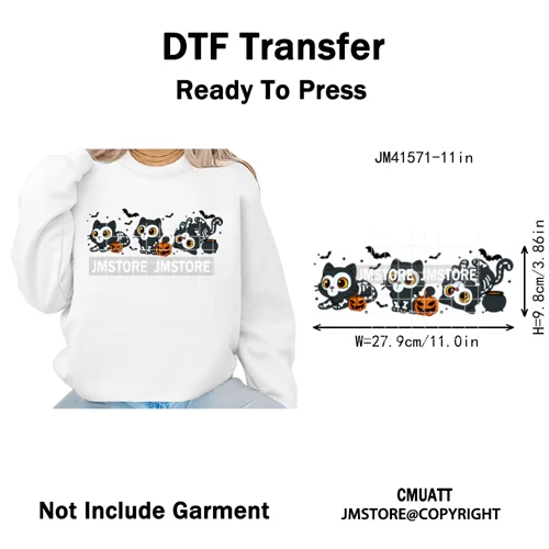 Cartoon Kpop Spooky Boys Girls In This House Era Halloween Iron on DTF Washable Transfers Stickers Ready to Press for Clothes