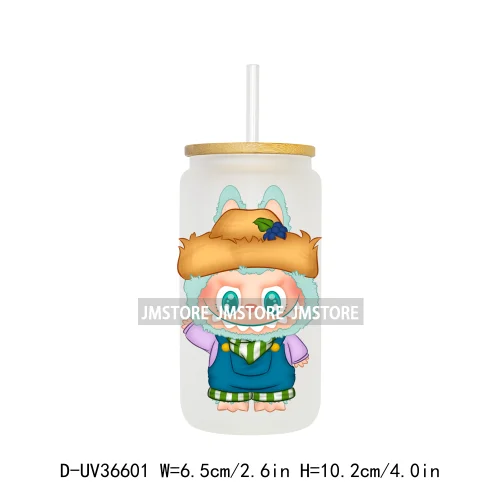 Baby Cartoon Character Coquette UV DTF Transfer Stickers Decals Ready To Apply Waterproof For 16OZ Libbey Glass Can Cups Tumbler