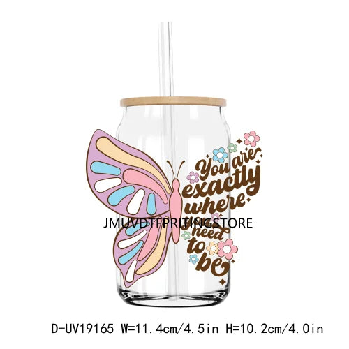 Positive Affirmations Good Vibes UV DTF Transfers Sticker Decals For Libbey Cold Cups Mugs Tumbler Waterproof DIY Craft Kindness