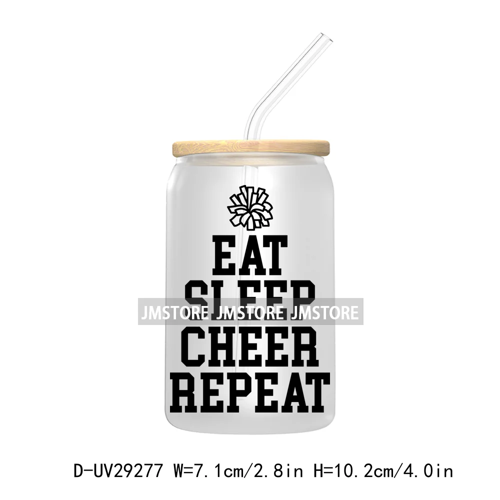 Cheer Mom Mama Sport UV DTF Transfer Stickers Decals For Libbey Cold Cups Mugs Tumbler Waterproof Craft Coquette Bow Cheerleader