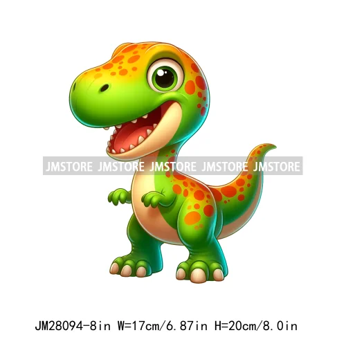 Funny Diy Dinosaur Cute Dino Nursery Animal DTF Iron On Transfers Stickers Ready To Press For T-shirts Bags