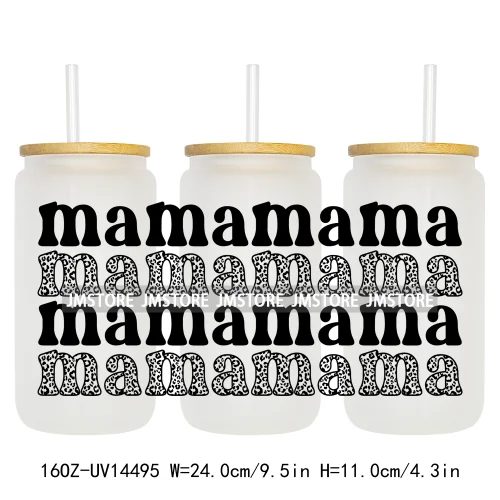 Girl Boy Mom Funny Quotes UV DTF Stickers Ready to Transfer Cup Wrap Custom Labels DIY Craft For Libbey Can Glass Tumblers Mugs