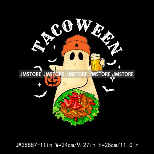 Pan Tasmas Spooky Halloween Conchas Cucuys Mexican Spooky Season Ghost Iron On DTF Transfer Stickers Ready To Press For T-shirts