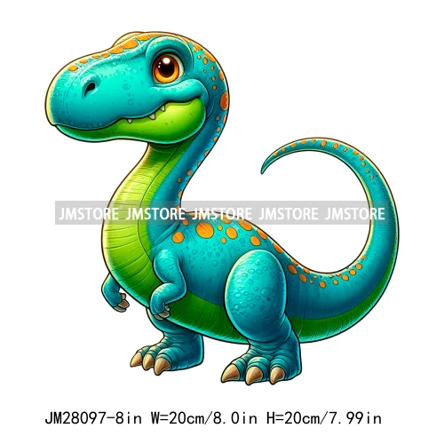 Funny Diy Dinosaur Cute Dino Nursery Animal DTF Iron On Transfers Stickers Ready To Press For T-shirts Bags