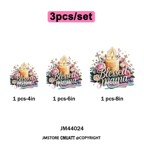 Latina Mom Mexican Virgen de Guadalupe Flower Mother's Day Iron on DTF Heat Transfers Stickers Ready to Press for T-shirts Bags