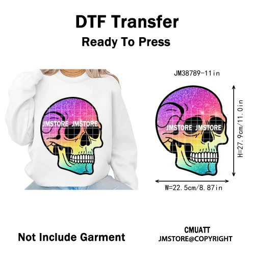Sarcasm Halloween Time Boos Ghost Spooky Vibes Washable Designs Iron on DTF Transfers Stickers Ready to Press for T-shirts Bags