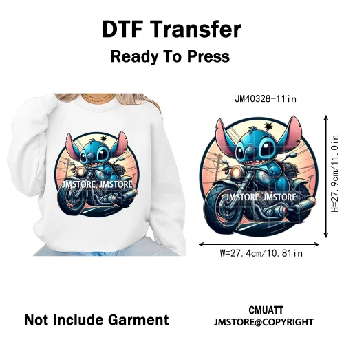 Funny Cartoon Playing Kids Love Character Thermal Printing Iron on DTF Washable Transfers Stickers Ready to Press for T-shirts