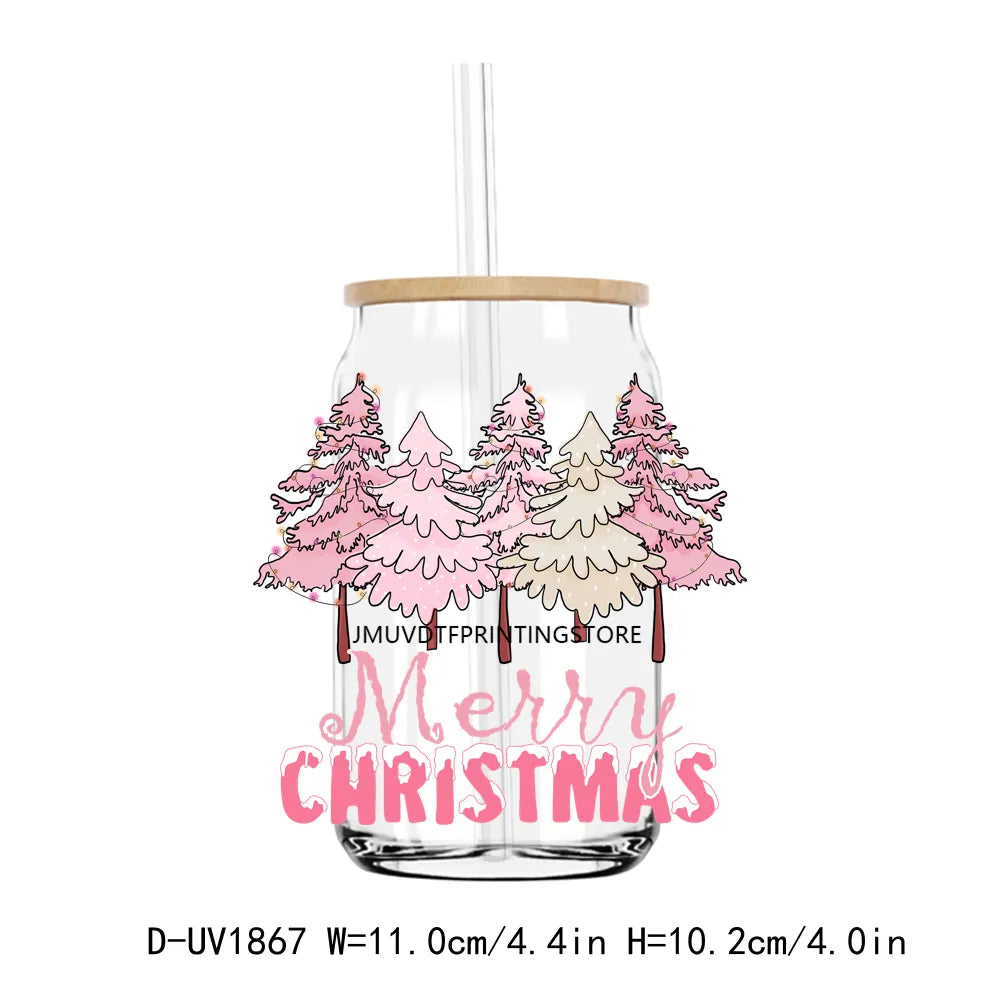 Have a Cup of Cheer Christmas Coffee UV DTF Transfers Stickers Decals For Libbey Cold Cups Mugs Tumbler Waterproof DIY Craft