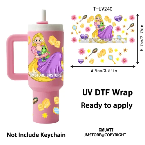 Cute Cartoon Princess Friends Wholesale Bulk UV DTF Wraps Ready To Apply Transfer Stickers Waterproof For Mini Tumbler Keychain