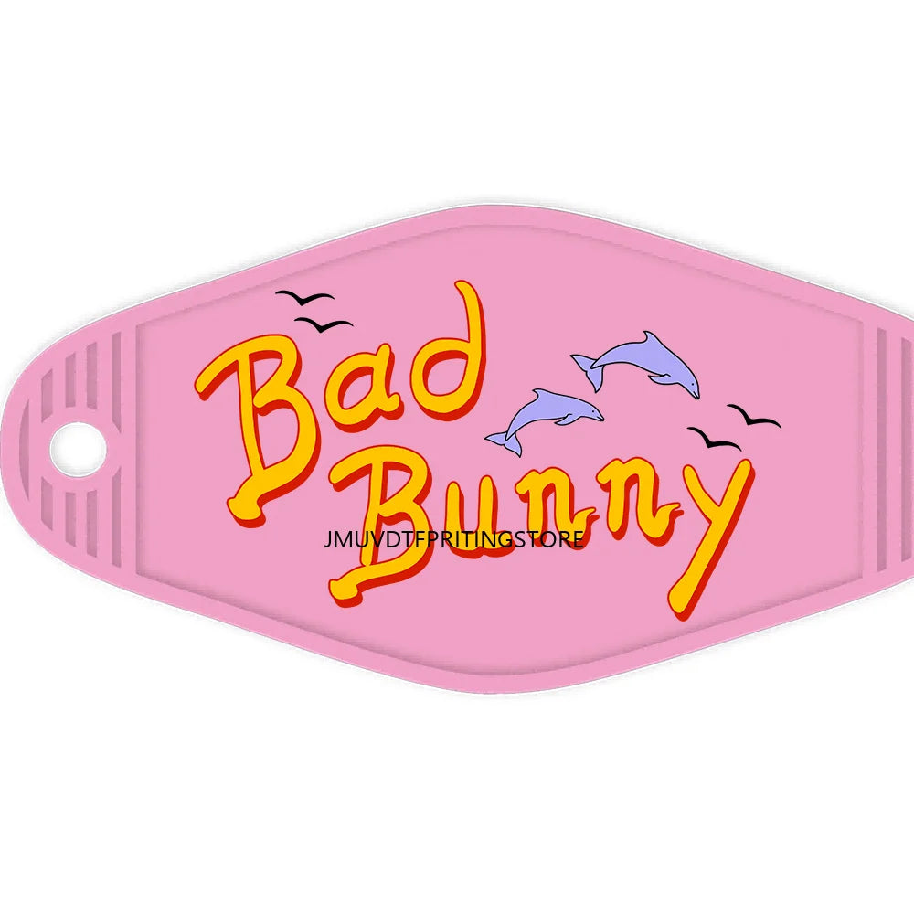 Christmas Baby Benito High Quality WaterProof UV DTF Sticker For Motel Hotel Keychain Cartoon Bunny