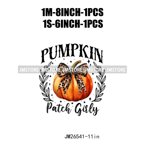 Coquette Farm Fresh Pumpkin Spice Season Fall Vibes Pumpkin Patch Girly DTF Iron On Transfer Sticker Ready To Press For Clothing