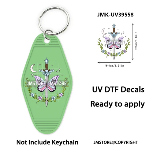 Season Reading Bookish Affirmation UV DTF Motel Keychain Decal Ready To Ship Custom Transfer Stickers Prints For Hotel Keychain