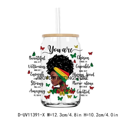 Juneteenth 1865 Black History Month UV DTF Transfers Stickers Decals For Libbey Cold Cups Mugs Tumbler Waterproof DIY Craft