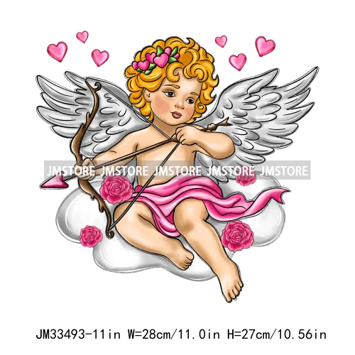 Pink Loved XOXO Coquette Bow Animal Western Cupid Sweet Valentine Iron On DTF Transfers Stickers Ready To Press For Sweatshirts