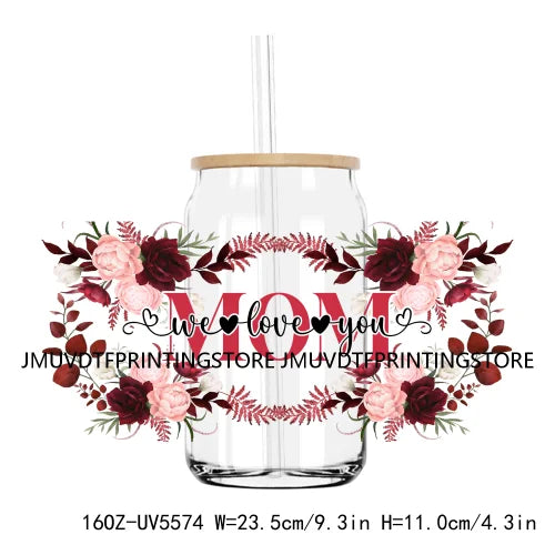 Compassionate Strong Mom Grandma 16OZ UV DTF Cup Wrap Transfer Sticker Custom Label Durable Waterproof Logo For Libbey Glass Can