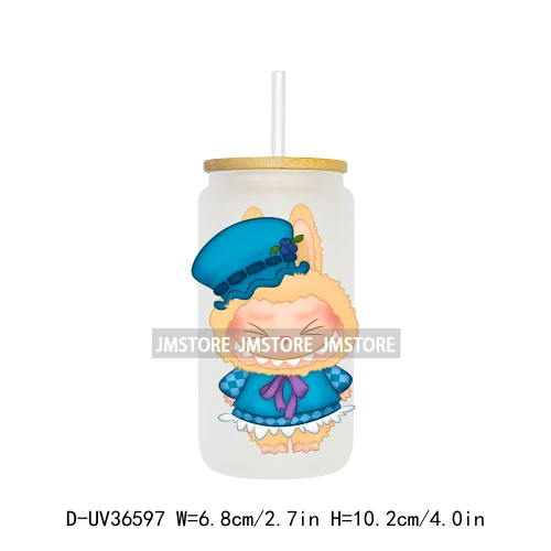 Baby Cartoon Character Coquette UV DTF Transfer Stickers Decals Ready To Apply Waterproof For 16OZ Libbey Glass Can Cups Tumbler