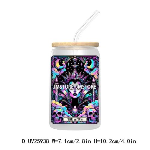 The Witch Tarot Card UV DTF Transfer Stickers Decals For Libbey Cold Cups Mugs Tumbler Waterproof Custom Labels Horror Character