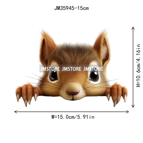15cm 5.9in Kids Hide-and-seek Animal Iron On Heat Transfer Sticker For Clothes Vinyl Thermal Appliques Washable T-Shirt Decal
