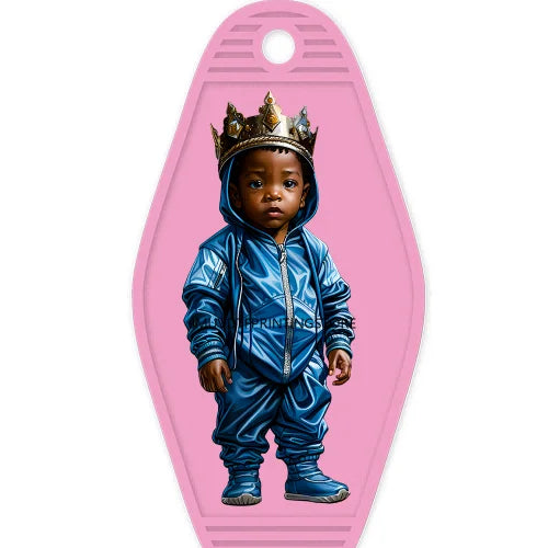 Cool Afro Boy Prince Magic High Quality WaterProof UV DTF Sticker For Motel Hotel Keychain Fashion Black Kids